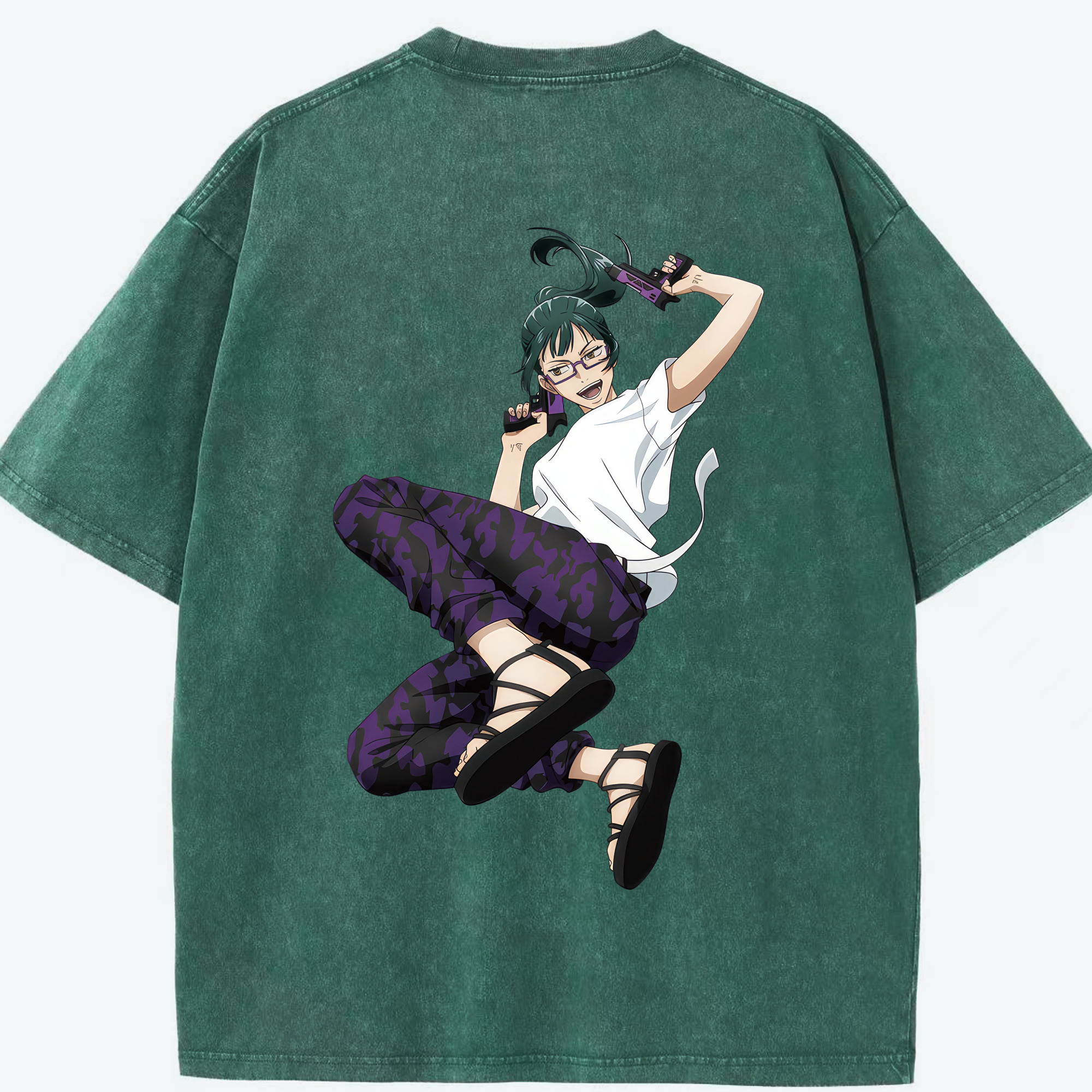 （画像用） 呪術廻戦 Jujutsu Kaisen 綿100% ヴィンテージ風 半袖Tシャツ（背面プリント）